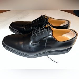 Men's Common Projects: black leather platform Oxford